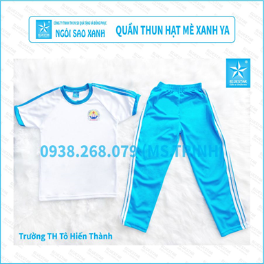 Quần thun hạt mè xanh ya - Tiểu học Tô Hiến Thành